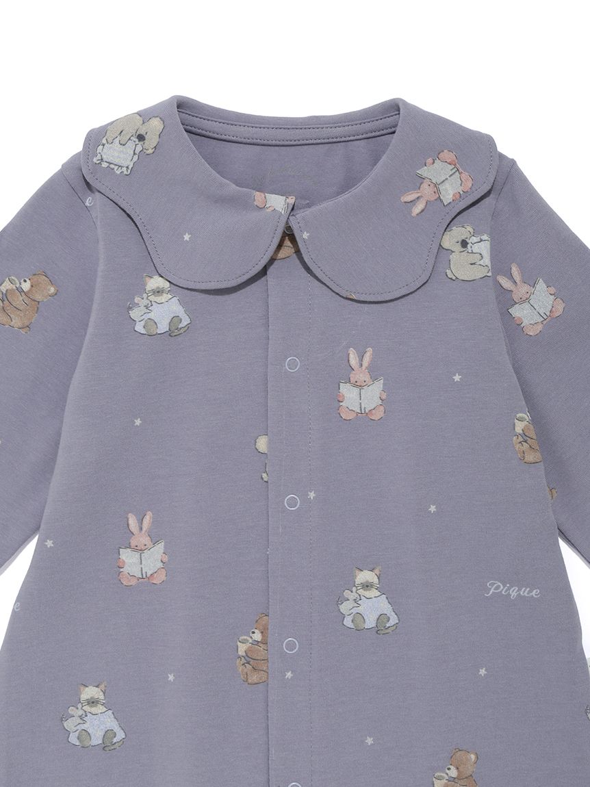 BABY】おやすみアニマル柄ロンパース(ロンパース)｜ルームウェア