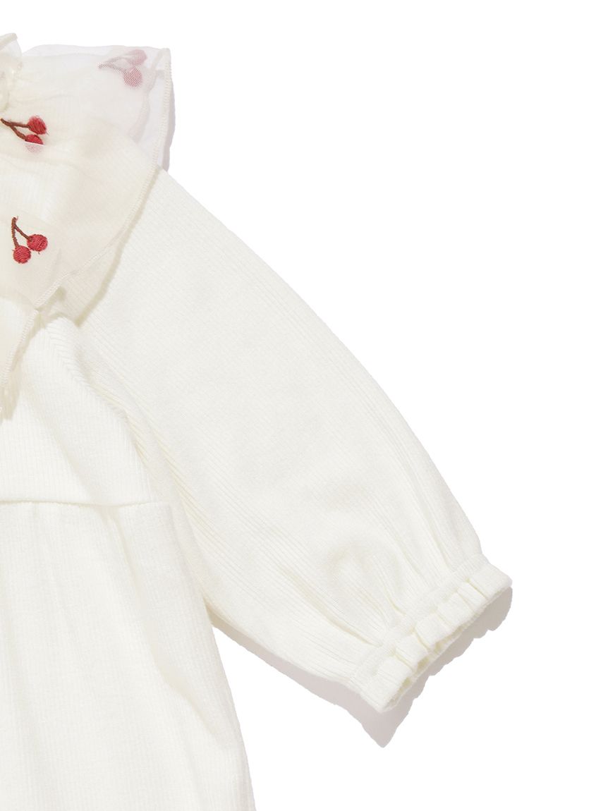 BABYL 2WAY子袋ポーチ 新品 BABY】チェリー柄チュール2WAYオール(ロンパース)｜ルームウェア