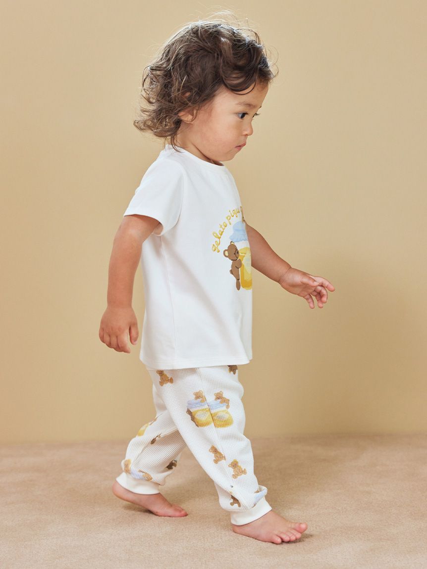 BABY】はちみつベア柄ロングパンツ(ロングパンツ)｜ルームウェア