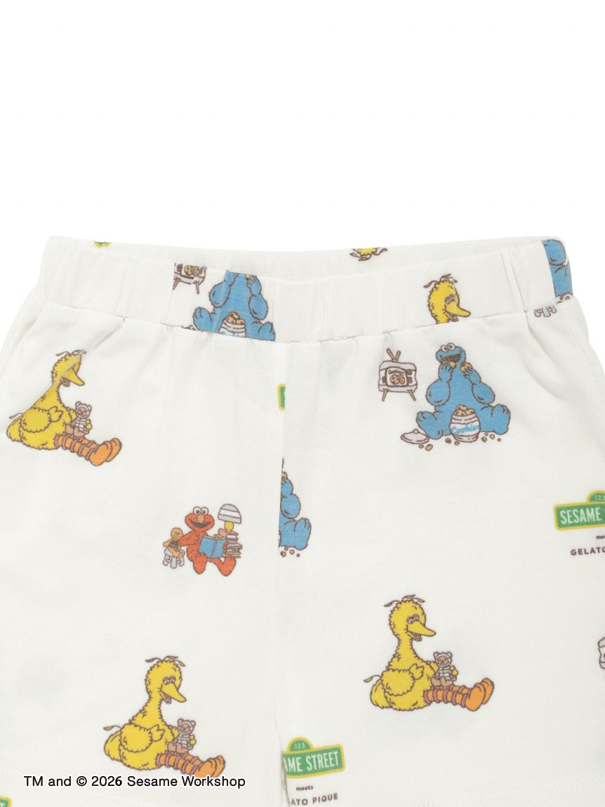 ジェラートピケ【SESAME STREET】エルモパーカ&ショートパンツセット SESAME STREET】【BABY】総柄ショートパンツ(ショートパンツ)｜ルーム