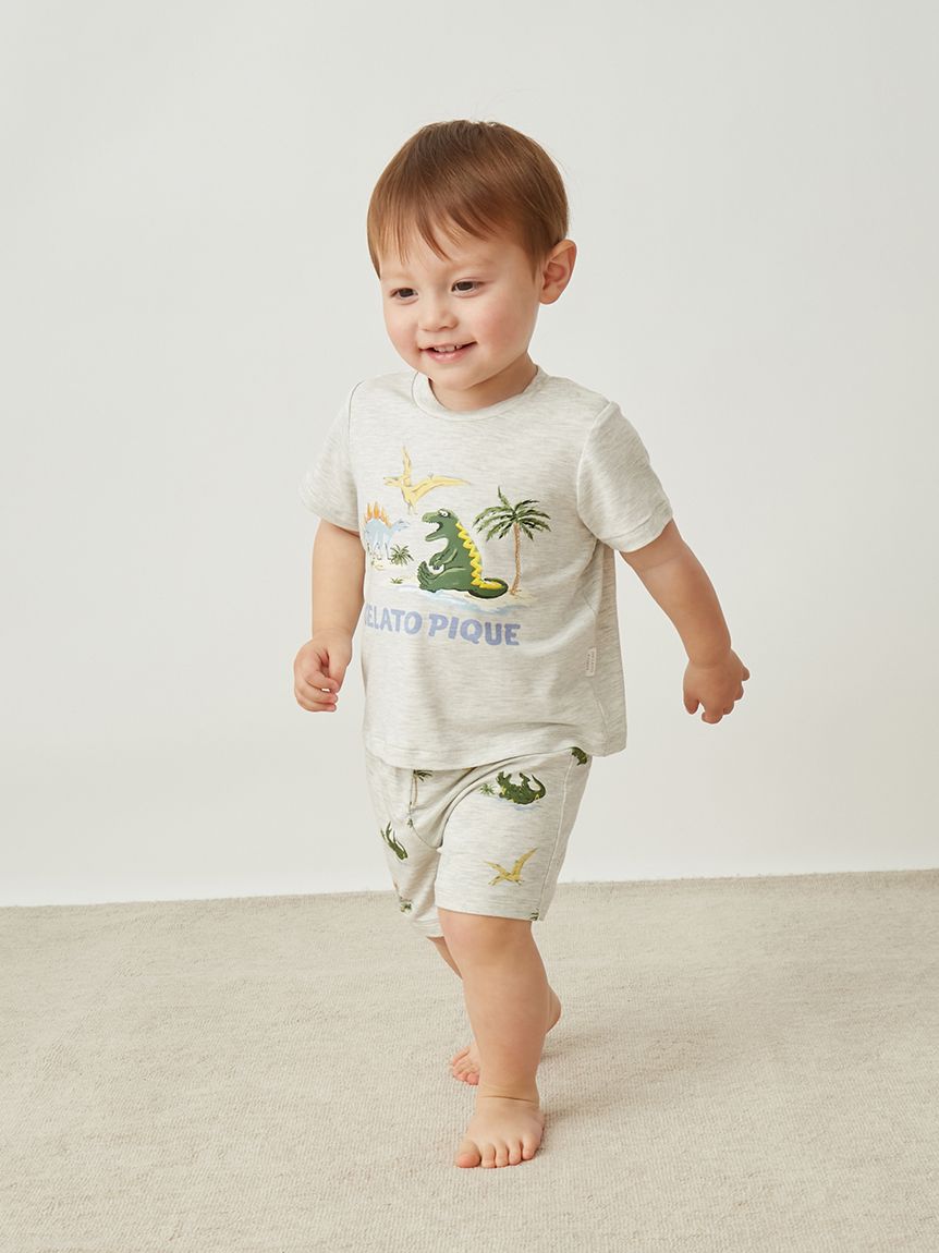 BABY】【接触冷感】スリーピングダイナソー柄ショートパンツ(ショート