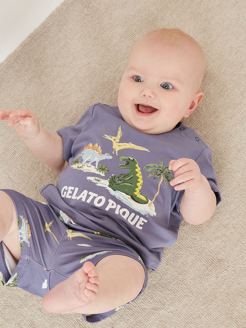 BABY】【接触冷感】スリーピングダイナソー柄ショートパンツ(ショート