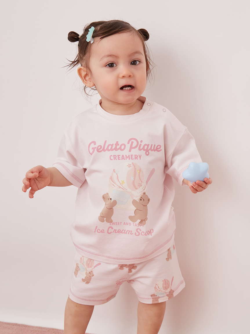 BABY】【接触冷感】アイスクリームベア柄ショートパンツ(ショート