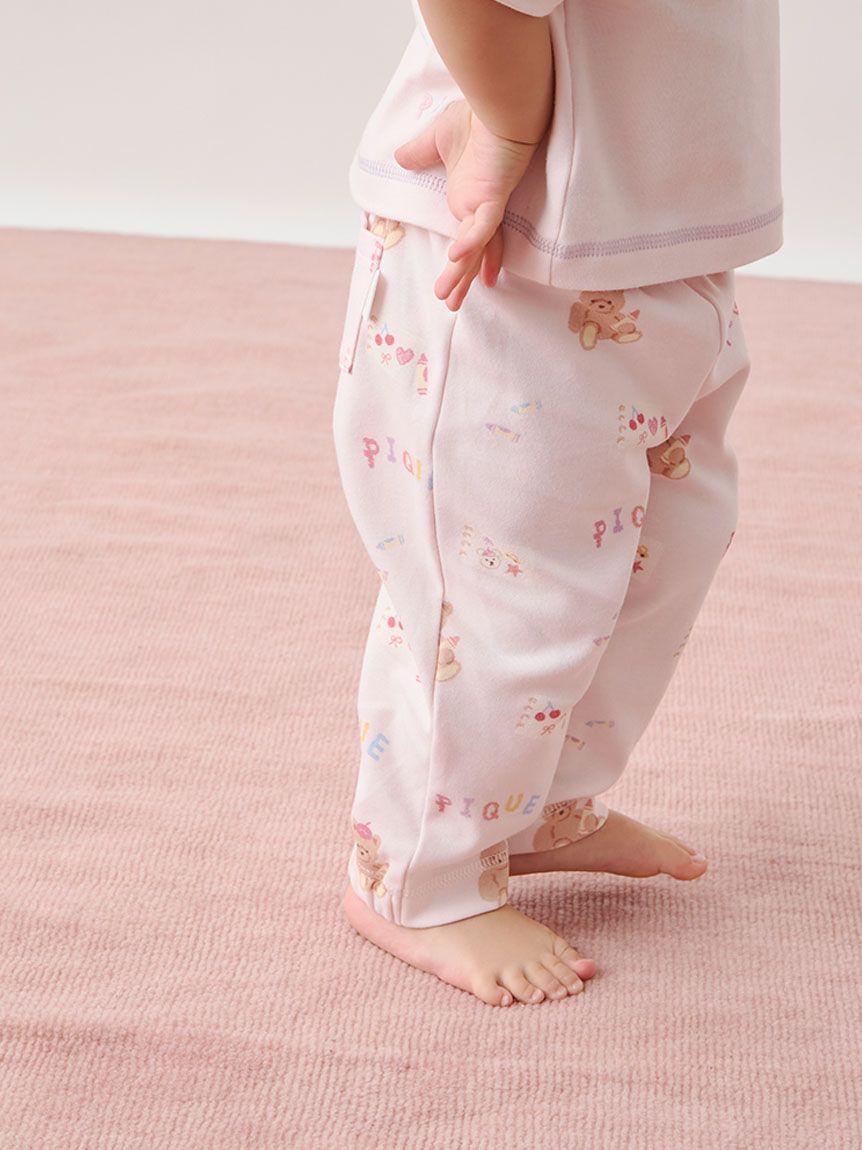 BABY】ドローイングベア柄ロングパンツ(ロングパンツ)｜ルームウェア