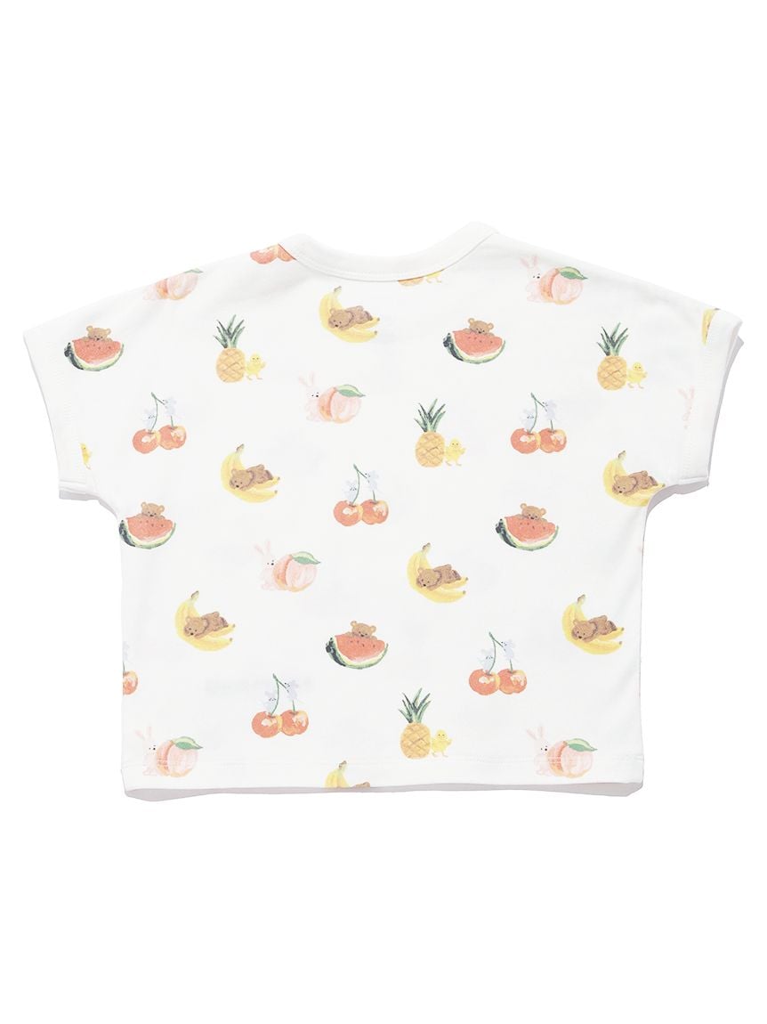 【接触冷感】【BABY】フルーツアニマル柄Tシャツ | PBCT242425