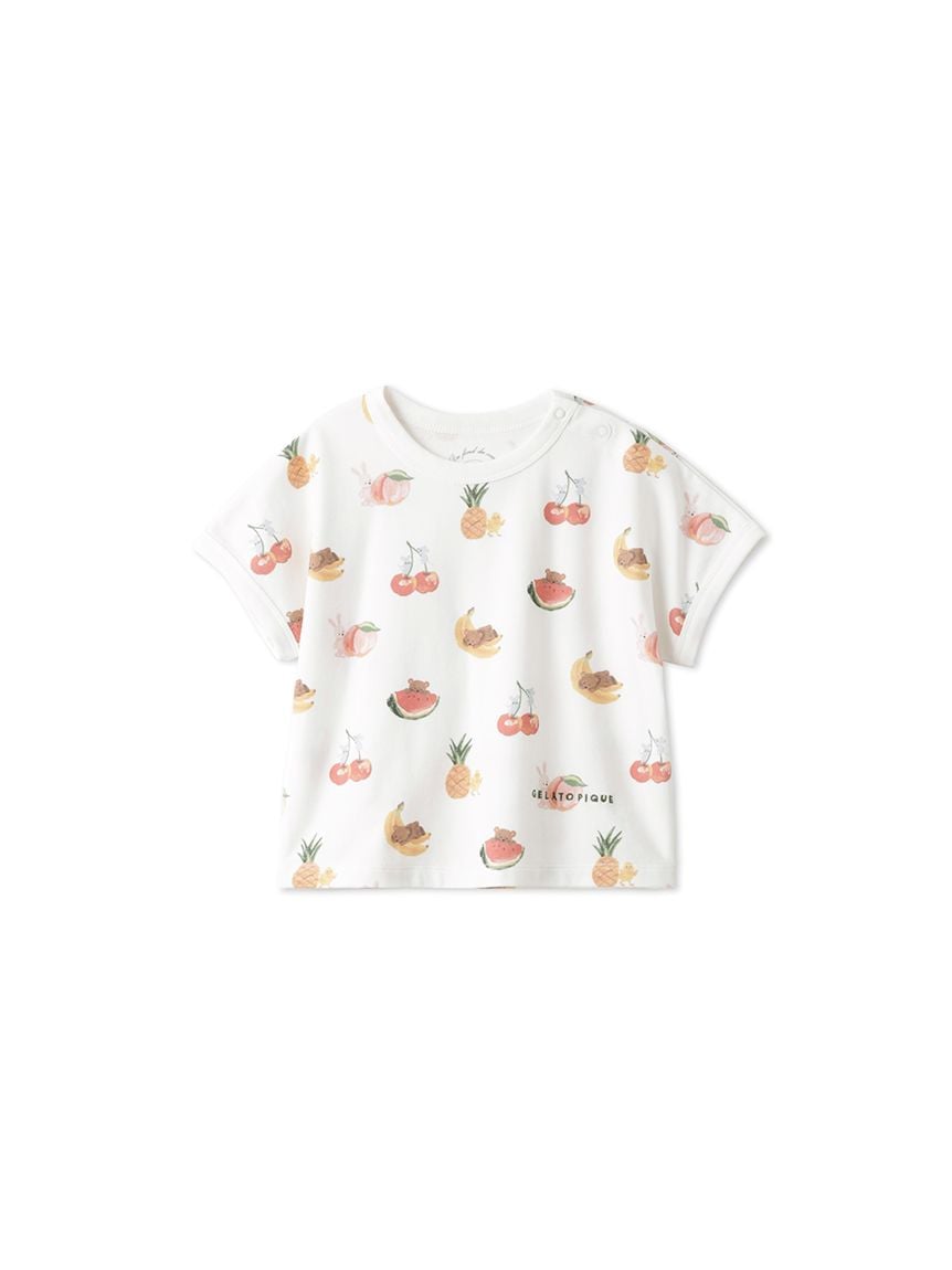 【接触冷感】【BABY】フルーツアニマル柄Tシャツ | PBCT242425