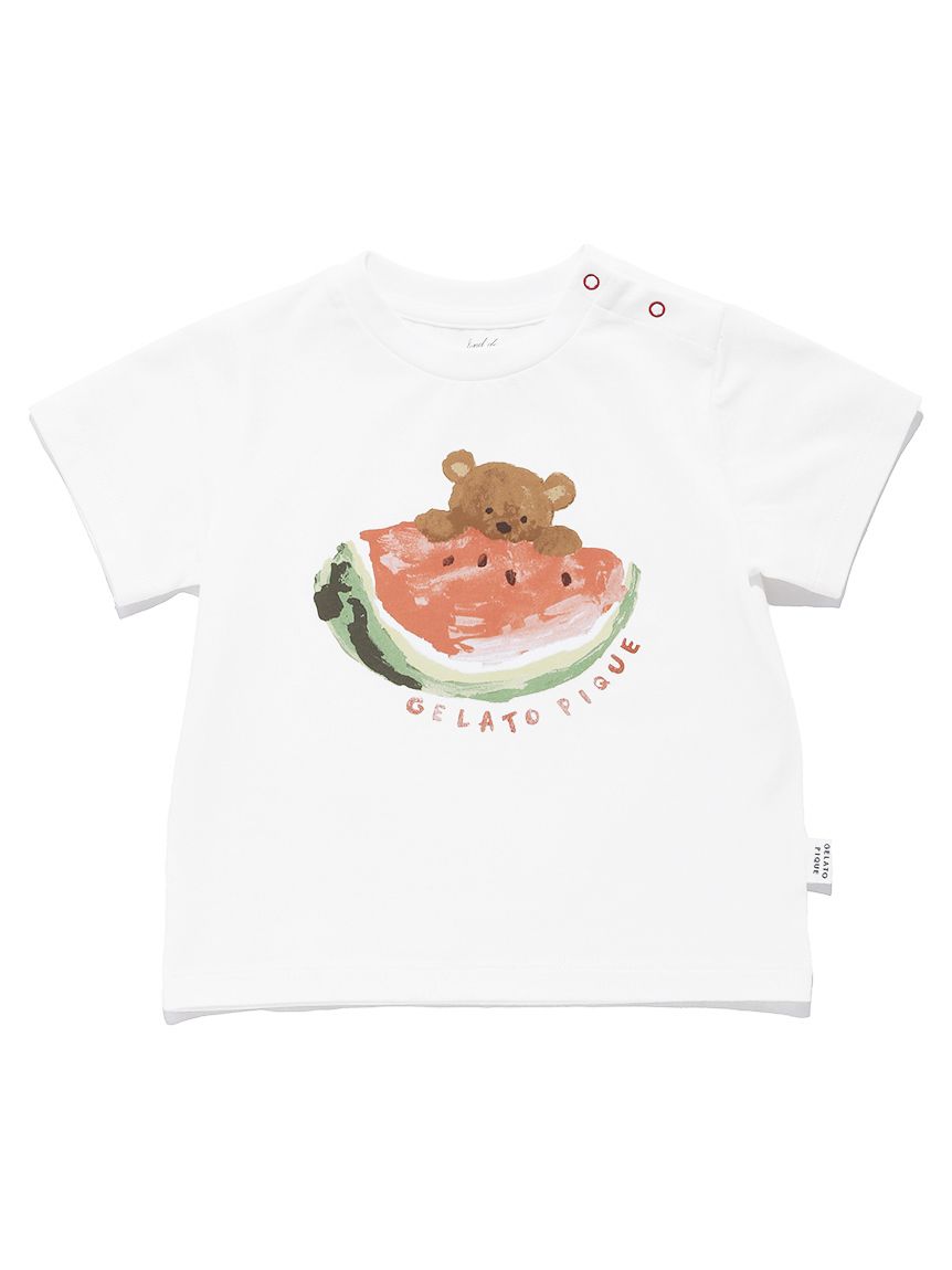 【接触冷感】【BABY】フルーツアニマルワンポイントTシャツ | PBCT242453