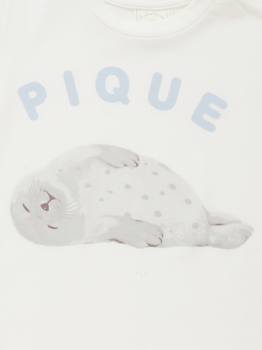 BABY】【接触冷感】あざらしワンポイントTシャツ(カットソー＆T