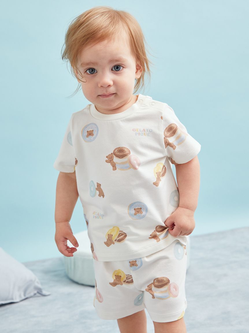 BABY】ドーナツベア柄Tシャツ(カットソー＆Tシャツ)｜ルーム