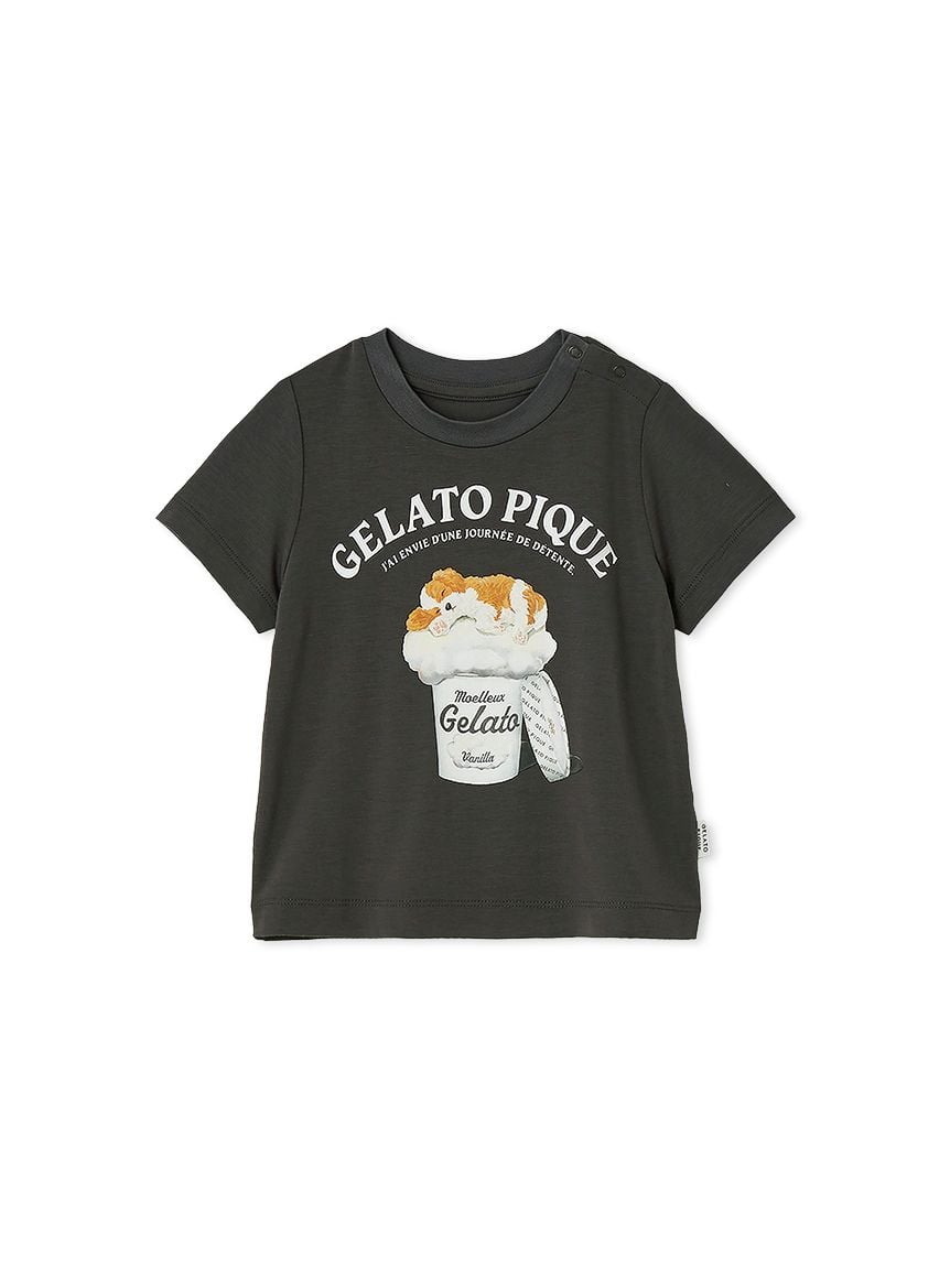 ジェラピケ　キッズ　dog柄 70〜80cm ジェラートピケ gelato pique DOG柄kidsプルオーバー （ブルー