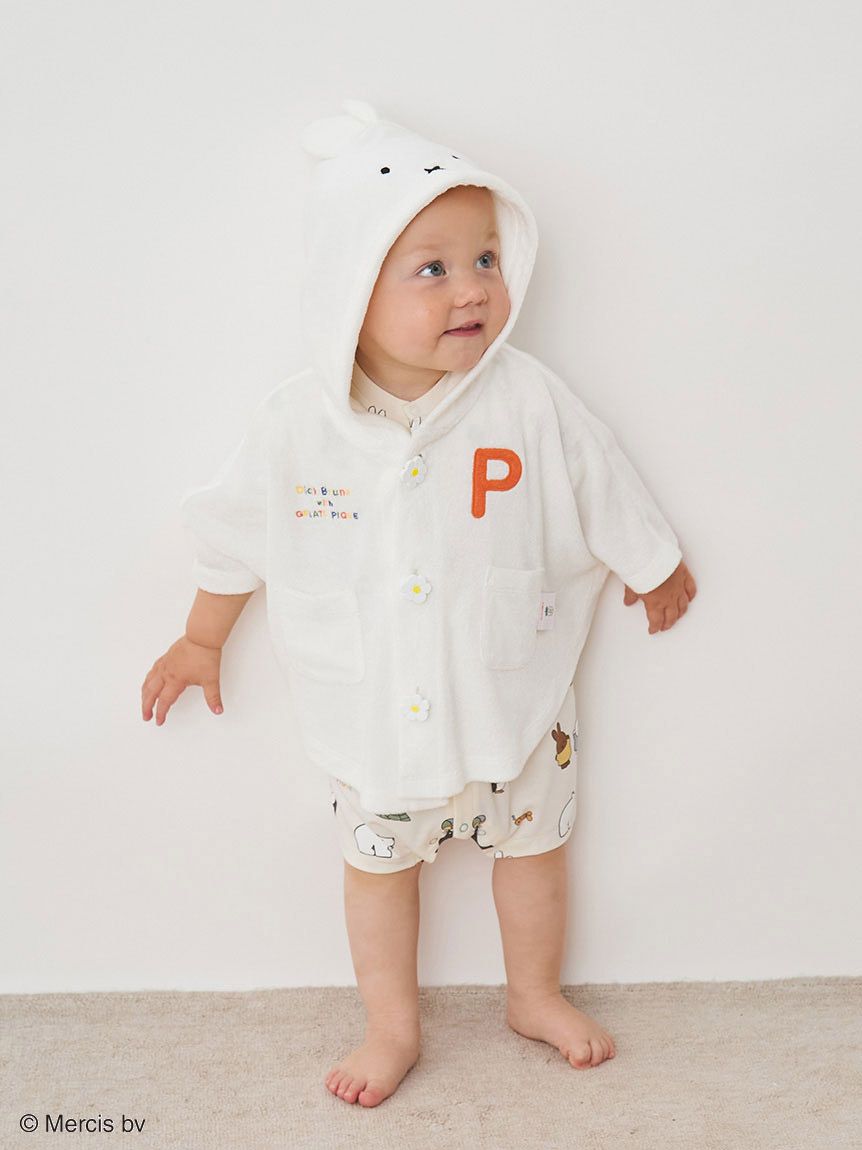 新品未開封 Dick Bruna ベビモコ パーカ&ショートパンツセットホワイト Dick Bruna】【BABY】miffy パイルポンチョ(ポンチョ・パーカ