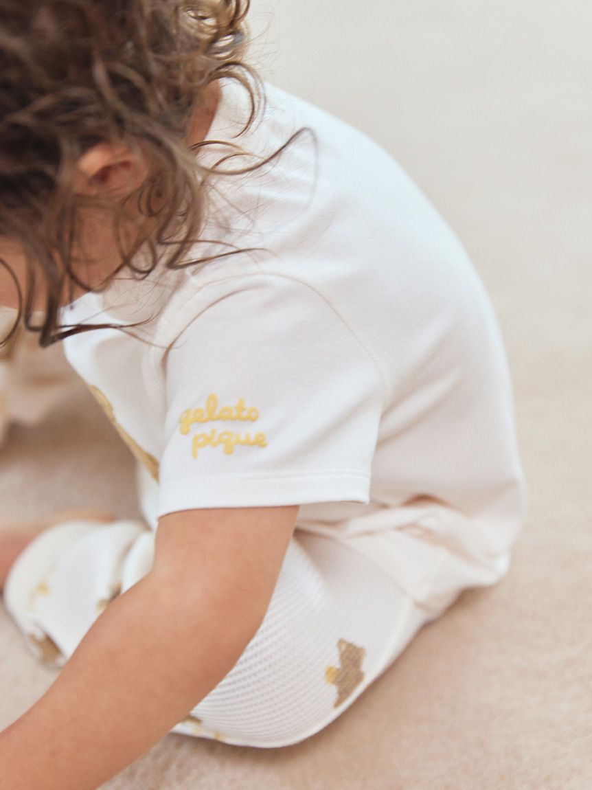 BABY】はちみつベア柄ワンポイントTシャツ(カットソー＆Tシャツ