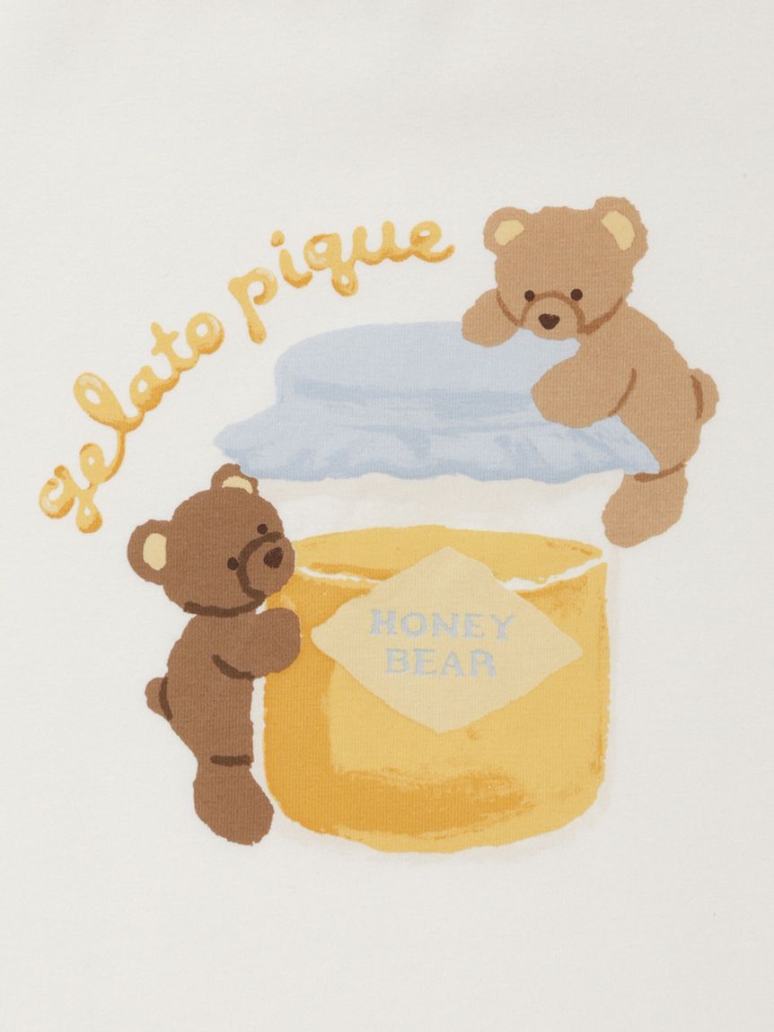 BABY】はちみつベア柄ワンポイントTシャツ(カットソー＆Tシャツ