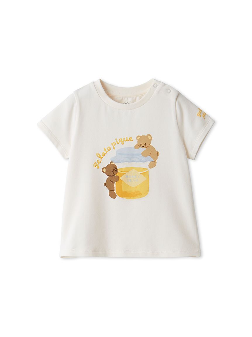 BABY】はちみつベア柄ワンポイントTシャツ(カットソー＆Tシャツ