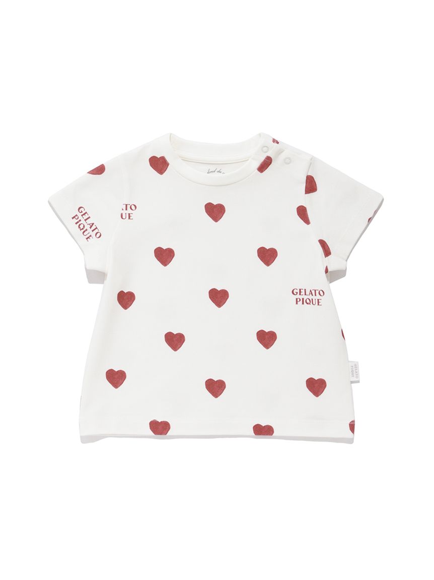 BABY】ハート柄Tシャツ(カットソー＆Tシャツ)｜ルームウェア