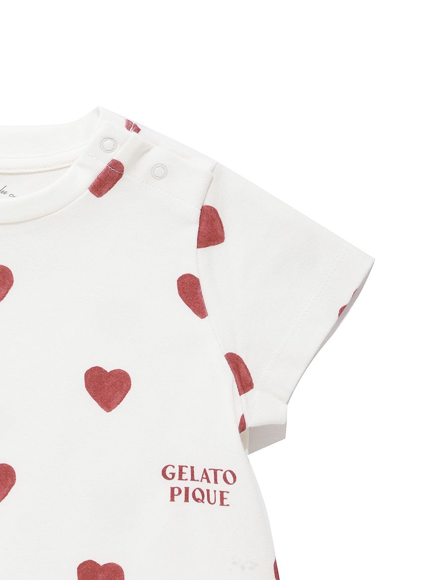 BABY】ハート柄Tシャツ(カットソー＆Tシャツ)｜ルームウェア