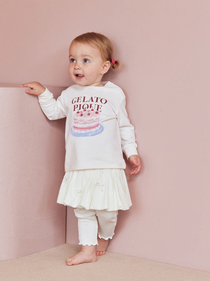 BABY】ケーキワンポイントロンT(カットソー＆Tシャツ)｜ルームウェア