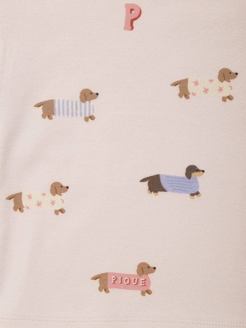 BABY】ダックスフンド柄ロンT(カットソー＆Tシャツ)｜ルームウェア