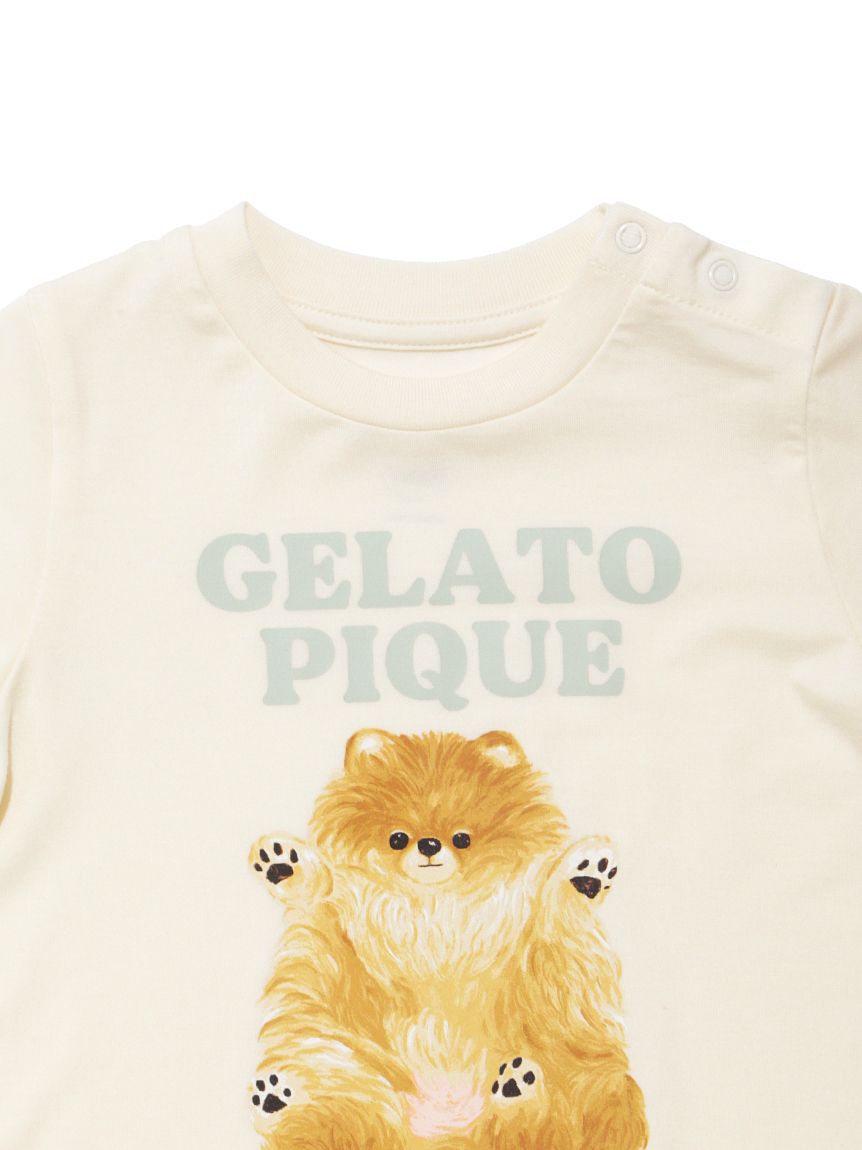 BABY】ドッグワンポイントTシャツ(カットソー＆Tシャツ)｜ルームウェア