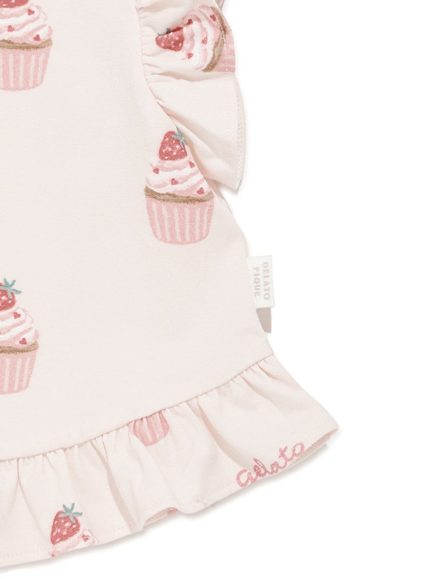 BABY】カップケーキ柄Tシャツ(カットソー＆Tシャツ)｜ルームウェア