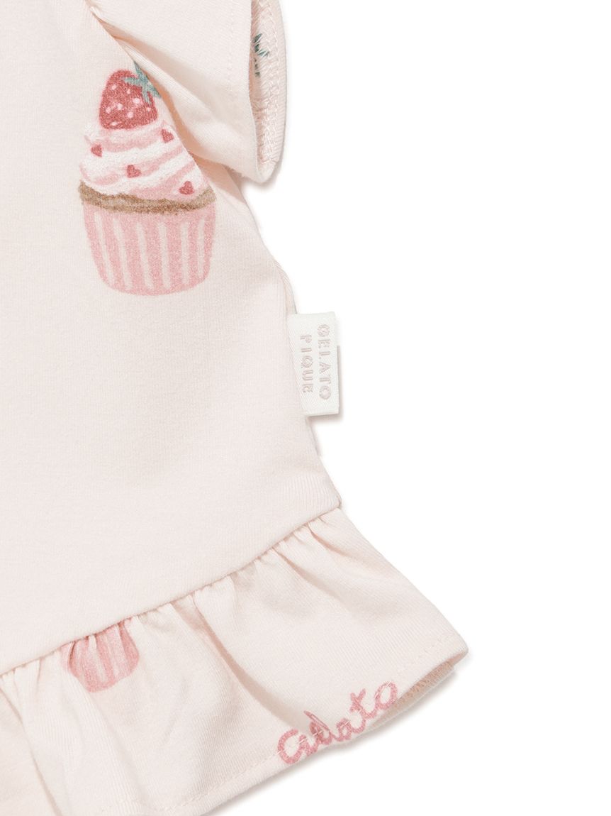BABY】カップケーキ柄Tシャツ(カットソー＆Tシャツ)｜ルームウェア