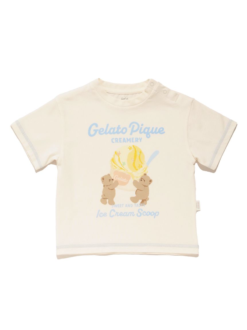 BABY】【接触冷感】アイスクリームベアワンポイントTシャツ(カットソー
