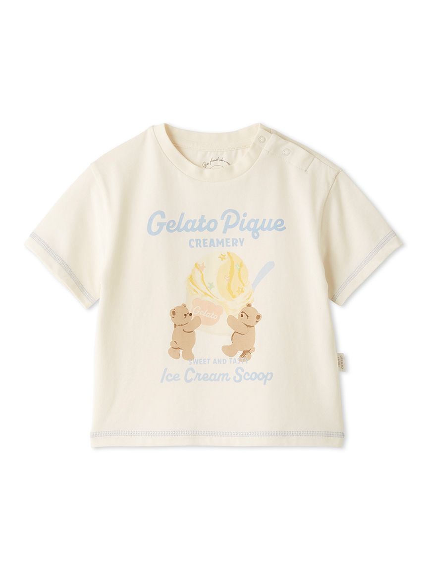 BABY】【接触冷感】アイスクリームベアワンポイントTシャツ(カットソー