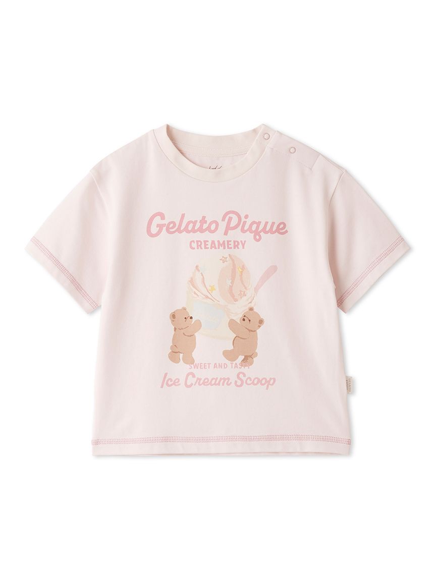 BABY】【接触冷感】アイスクリームベアワンポイントTシャツ(カットソー