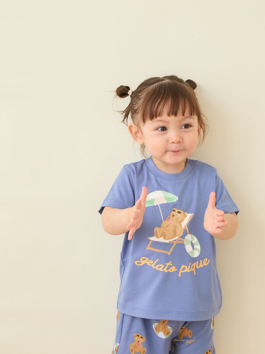 BABY】【接触冷感】サマーベアワンポイントTシャツ(カットソー＆T