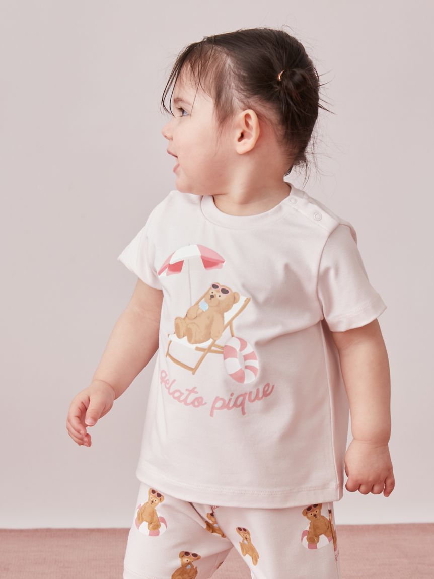 BABY】【接触冷感】サマーベアワンポイントTシャツ(カットソー＆T