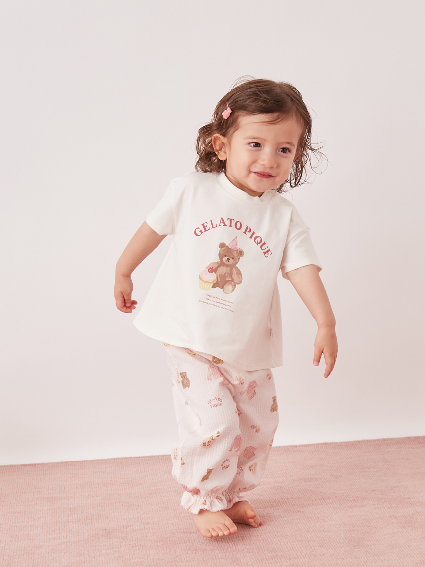 BABY】パジャマパーティーワンポイントフレアTシャツ(カットソー＆T