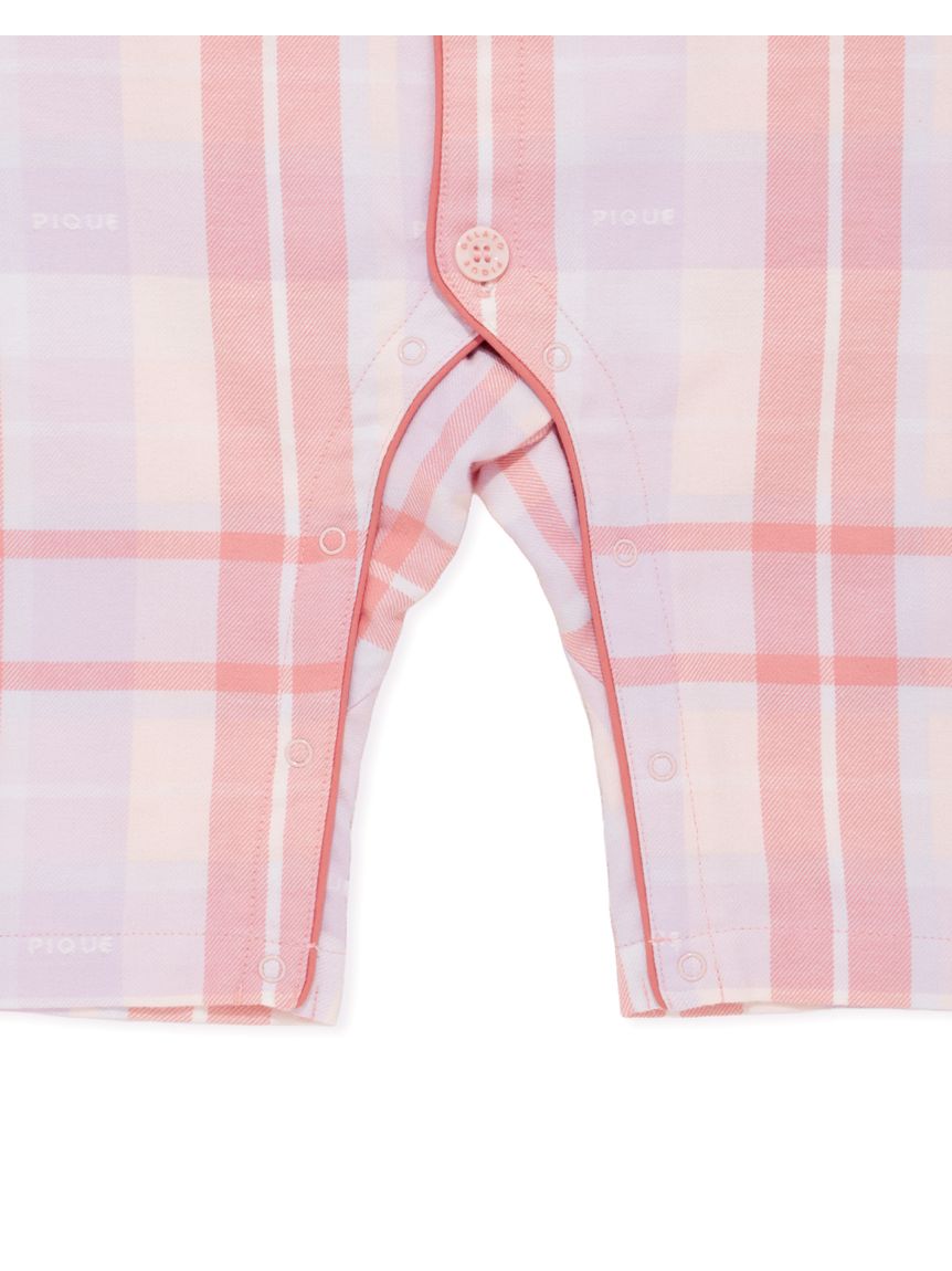 BABY】チェック柄シャツロンパース(ロンパース)｜ルームウェア