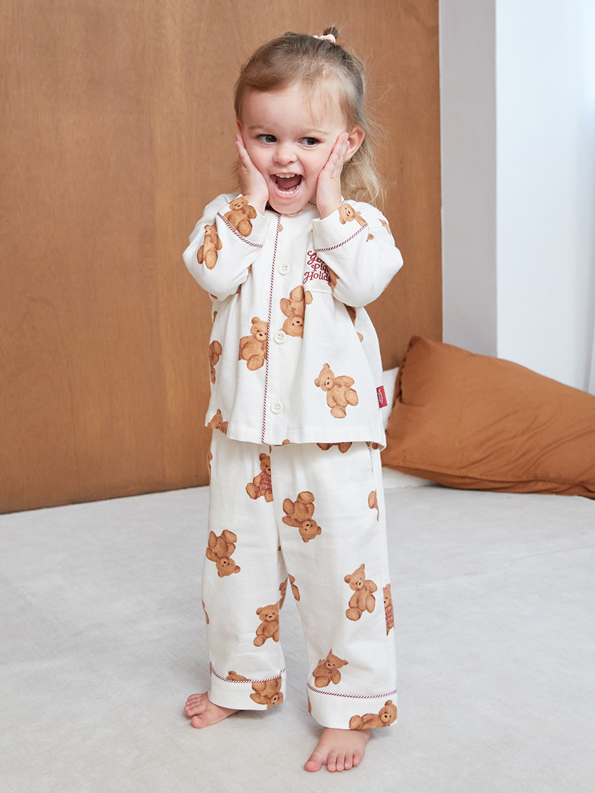 HOLIDAY】【BABY】ベア柄ネルシャツ(カットソー＆Tシャツ)｜ルーム