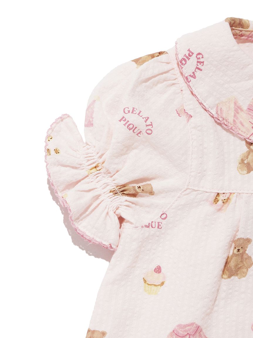 BABY】パジャマパーティー柄シャーリングシャツ(カットソー＆Tシャツ
