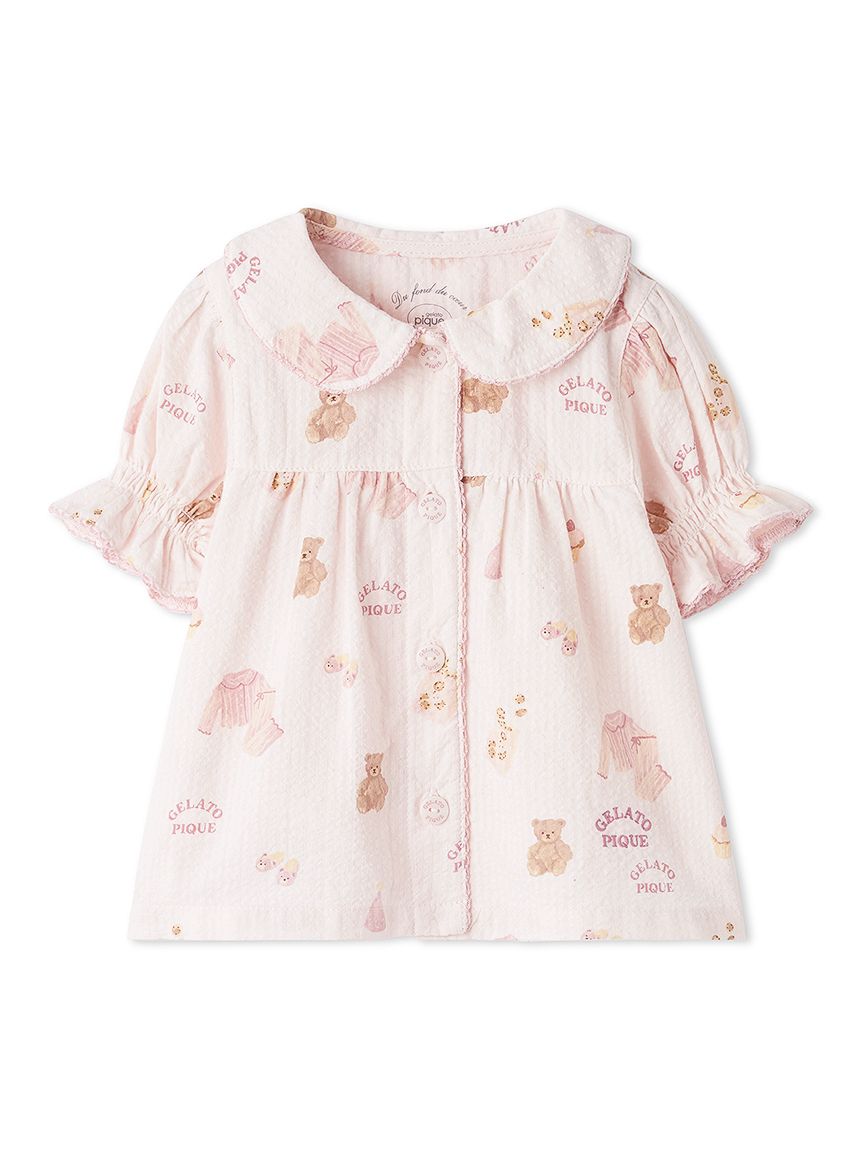 BABY】パジャマパーティー柄シャーリングシャツ(カットソー＆Tシャツ