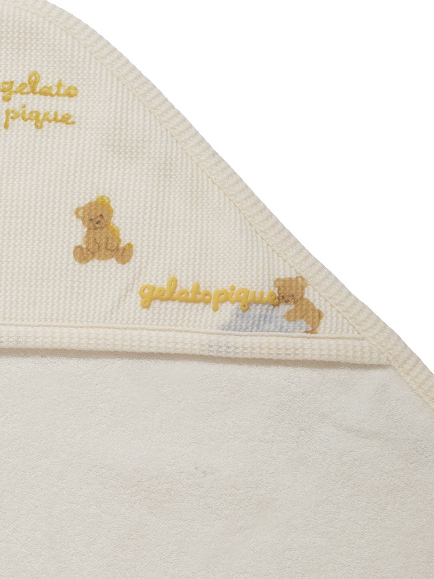 GELATO PIQUE クマ柄・アイスクリーム柄ブランケット 約70×70cm gelato pique ブランケット 「KIDS」ドーナツベア柄ブランケット