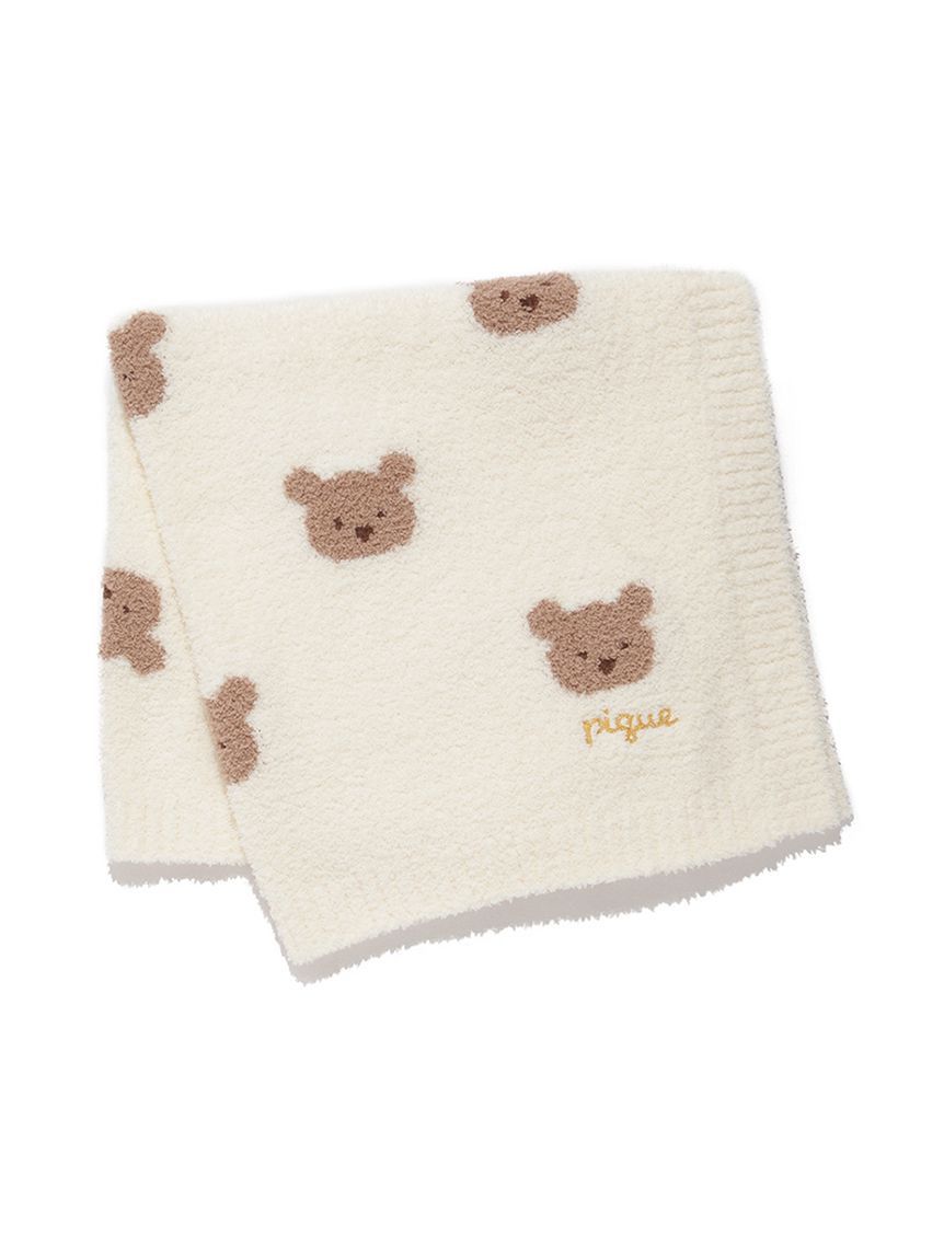 ラッピング済み】【BABY】ベビモコベアジャガードブランケット&ラトル