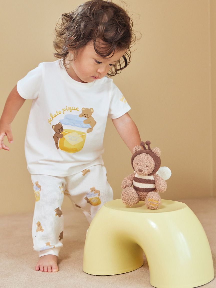 ラッピング済み】【BABY】ベビモコベアジャガードブランケット&ラトル