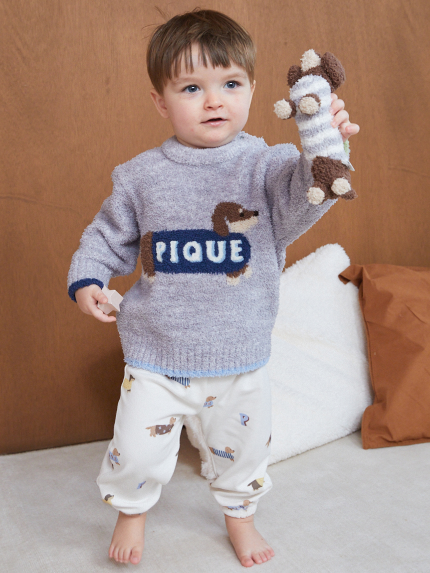 BABY】ベビモコダックスフンドラトル(ガラガラ)｜ルームウェア