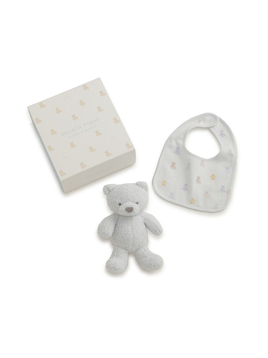 ラッピング済み】【BABY】ベアぬいぐるみ&スタイ2点セット