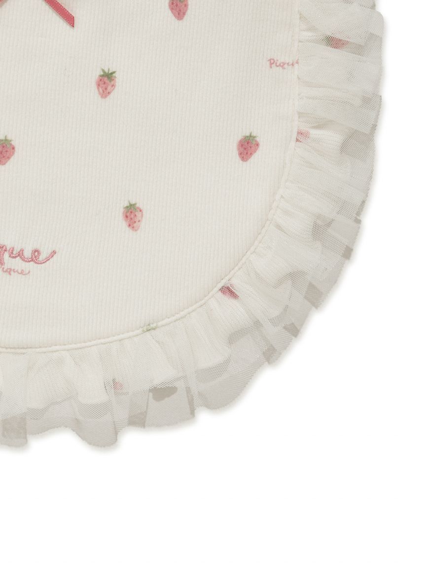  ストロベリーデザイン ブランケット Strawberry Blanket, Faux Embroidered Denim 3D Blanket, Strawberry