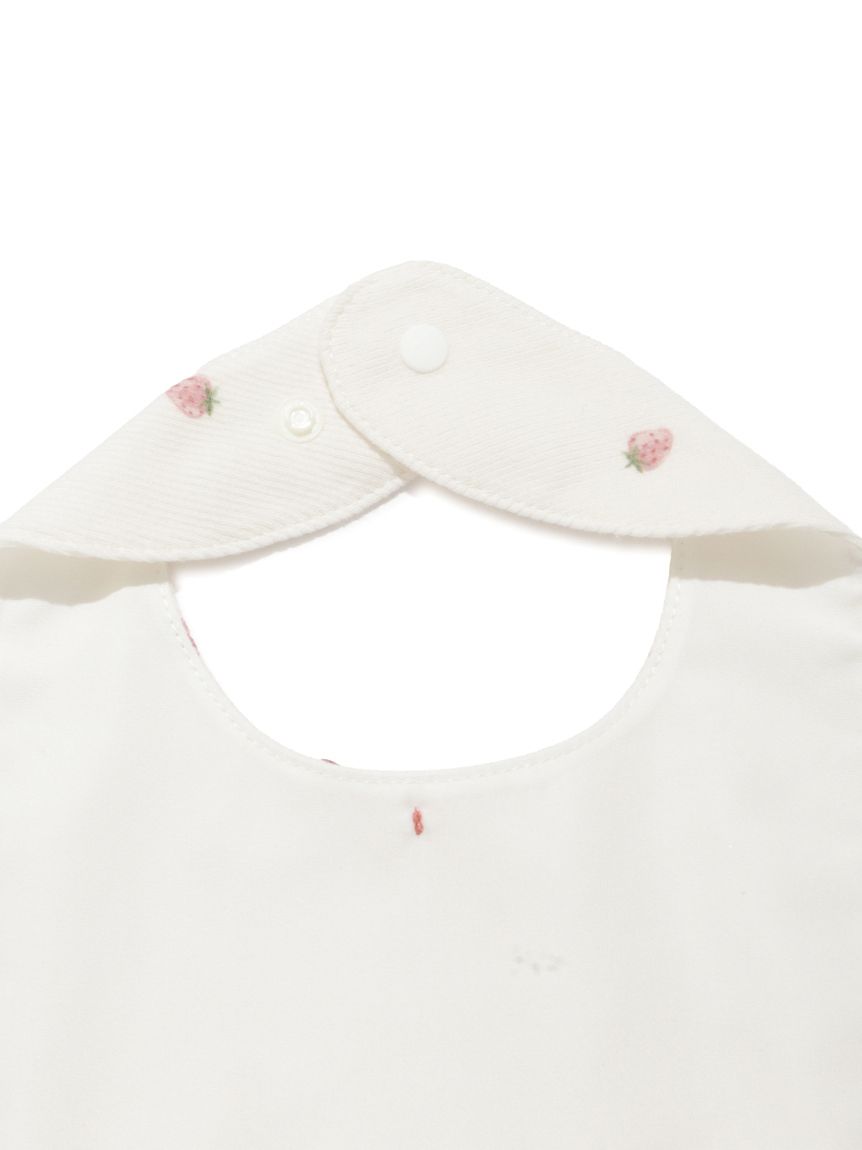 BABY】ストロベリー柄チュールお食事エプロン(スタイ)｜ルームウェア
