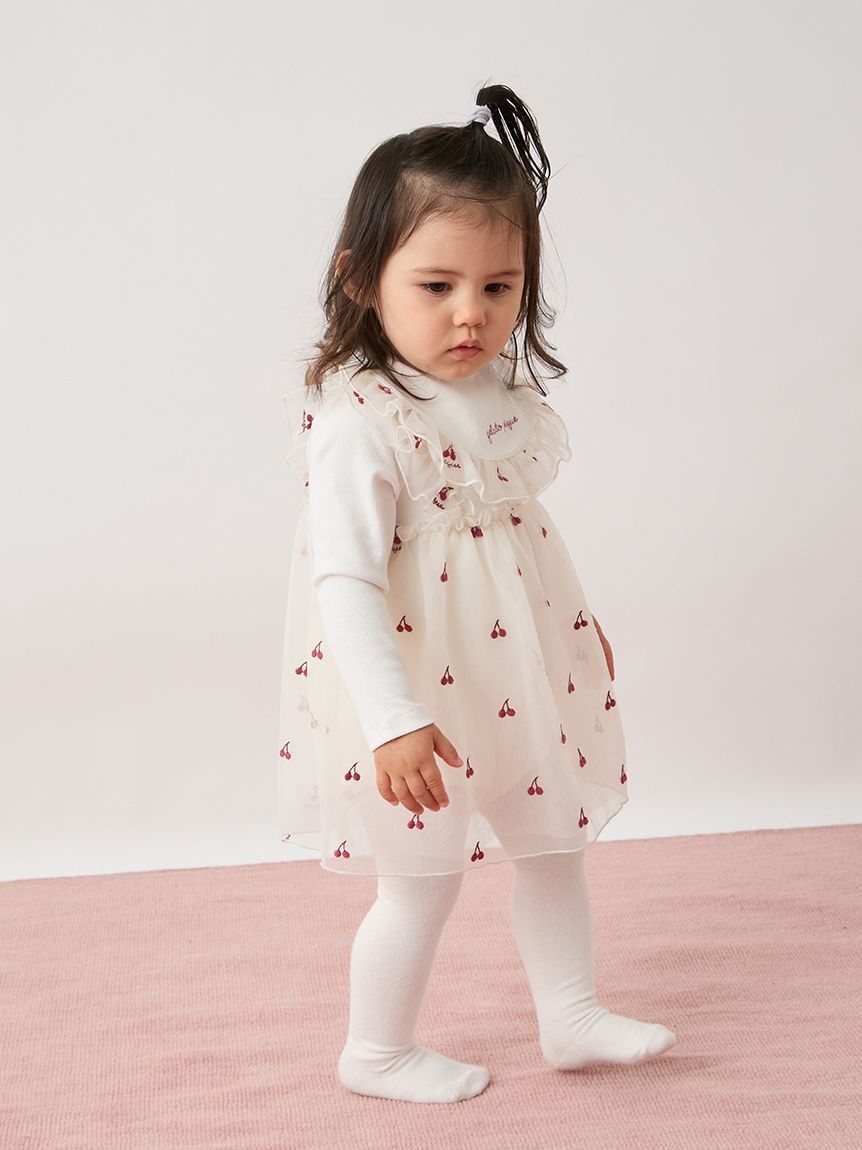 BABY】チェリー柄チュールスタイ(スタイ)｜ルームウェア・パジャマ通販