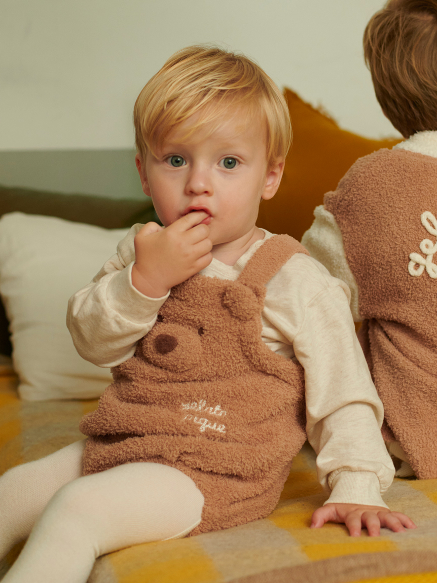 BABY】ベビモコはちみつベアロンパース(ロンパース)｜ルームウェア