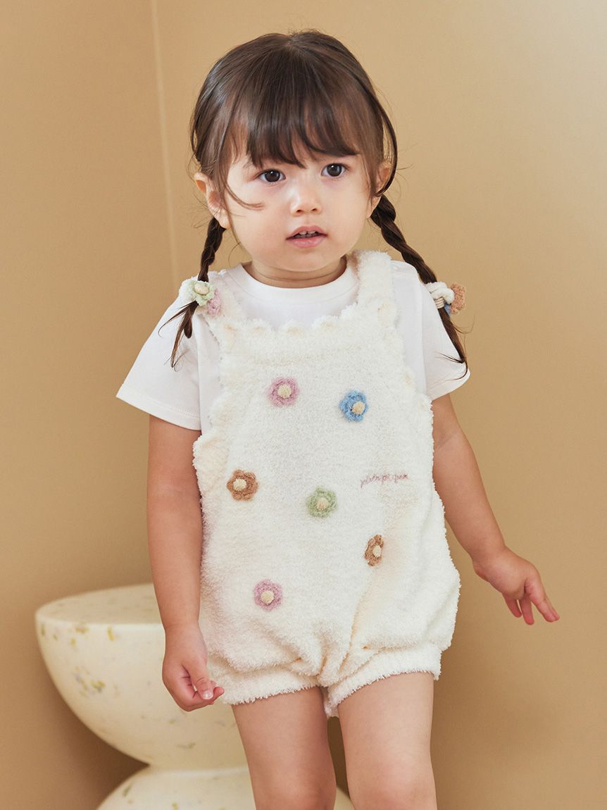 ベビーコレクション BABY】ベビモコフラワーロンパース(ロンパース)｜ルームウェア