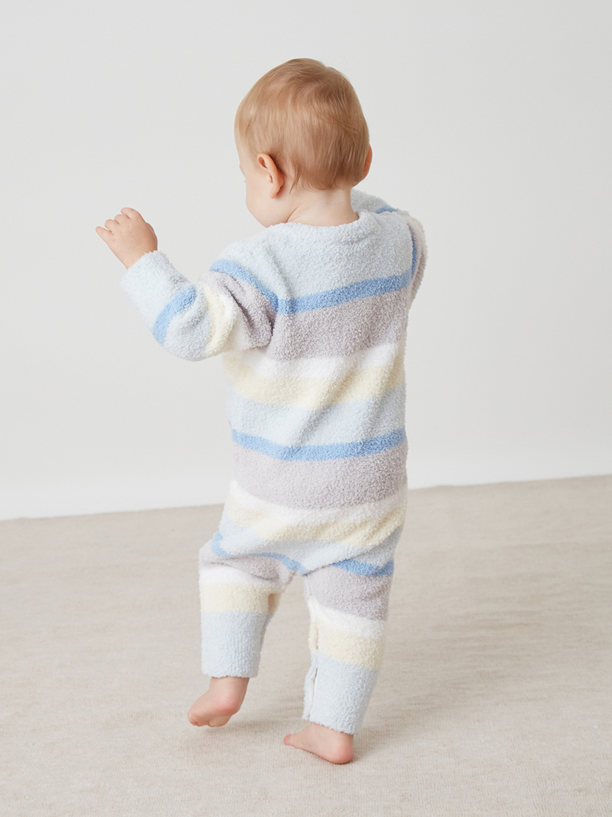 ジェラートピケ BABYスムーズィーボーダーマリンロンパース