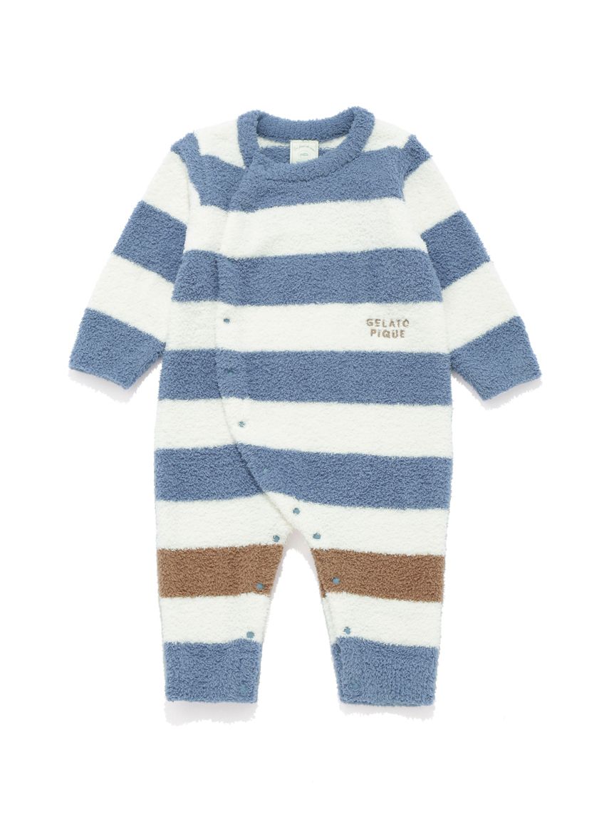 BABY】ベビモコボーダーロンパース(ロンパース)｜ルームウェア