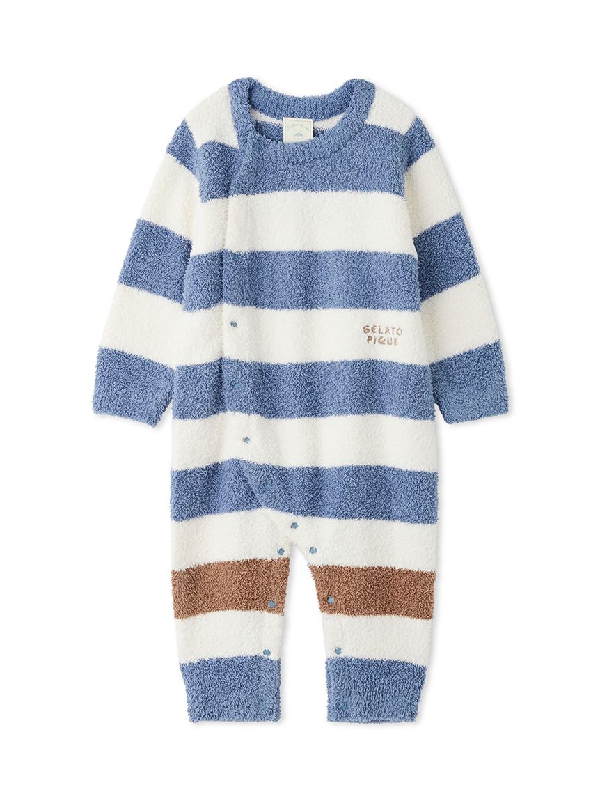BABY】ベビモコボーダーロンパース(ロンパース)｜ルームウェア