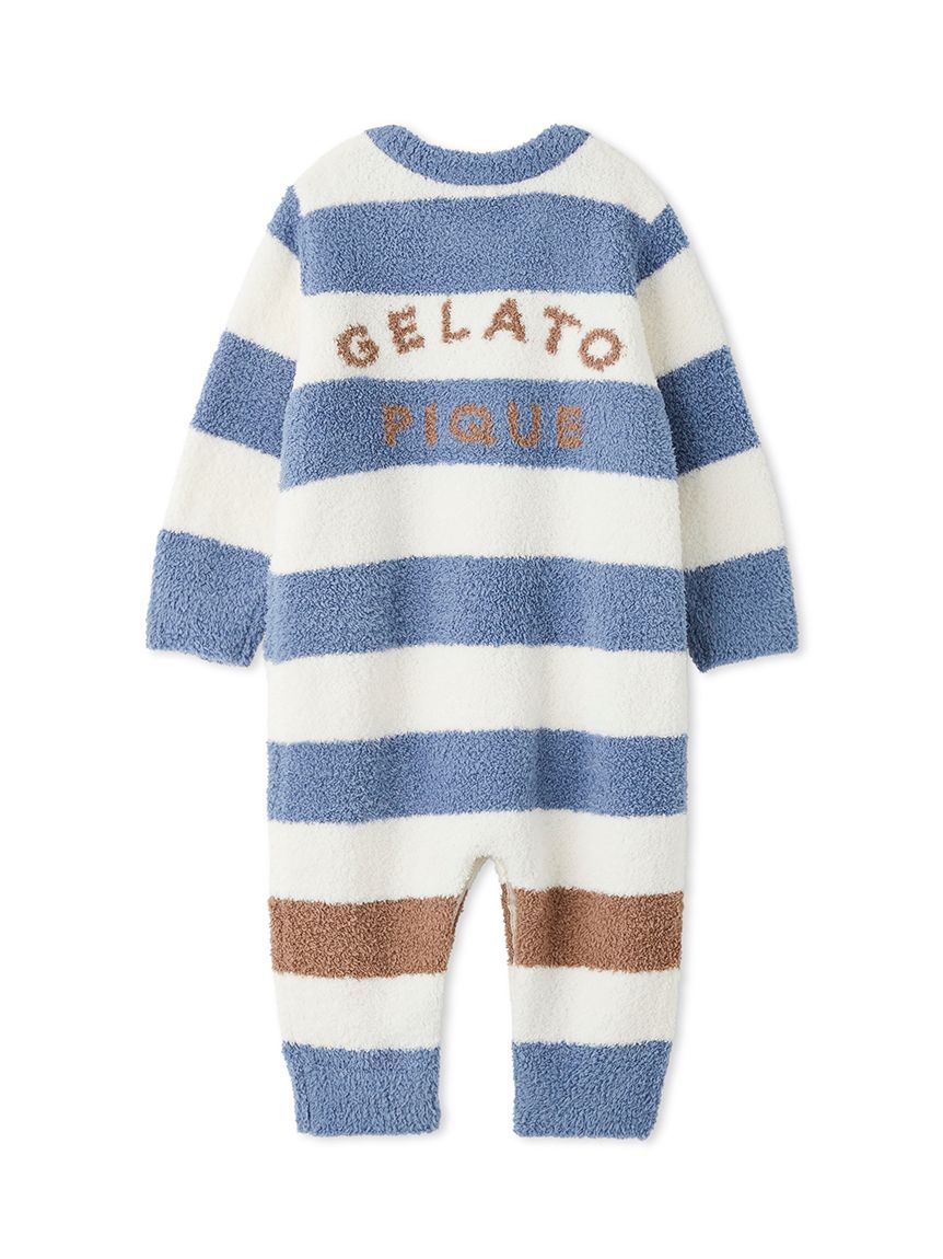 BABY】ベビモコボーダーロンパース(ロンパース)｜ルームウェア
