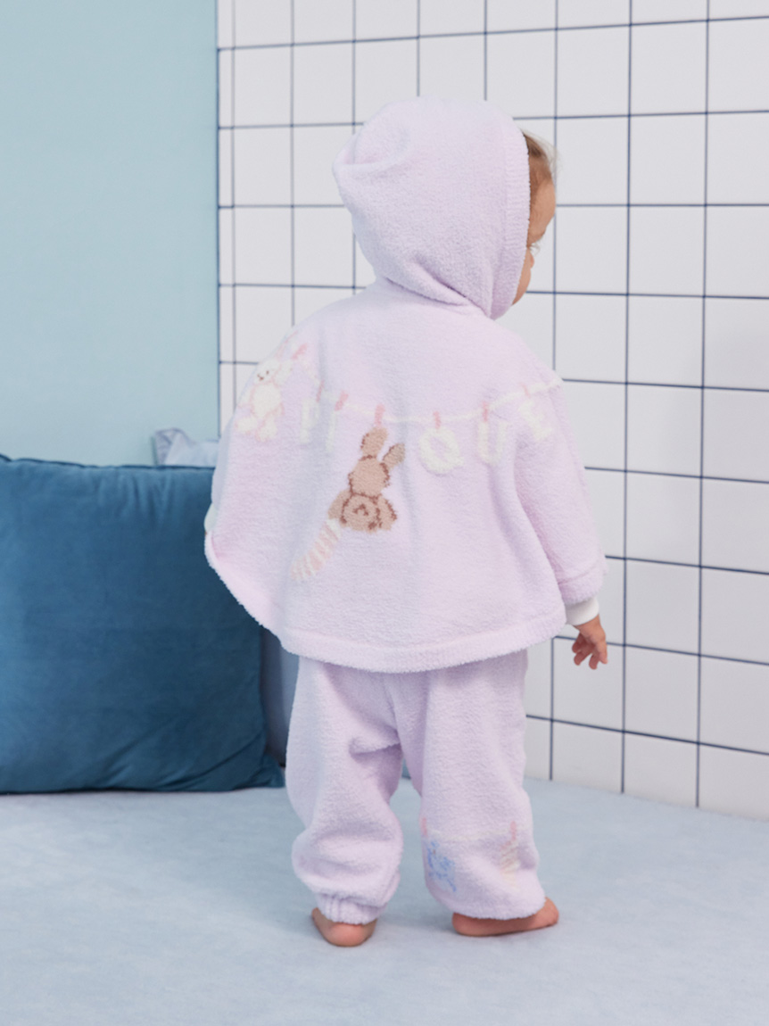 BABY】エアリーモコウォッシングアニマルジャガードロングパンツ